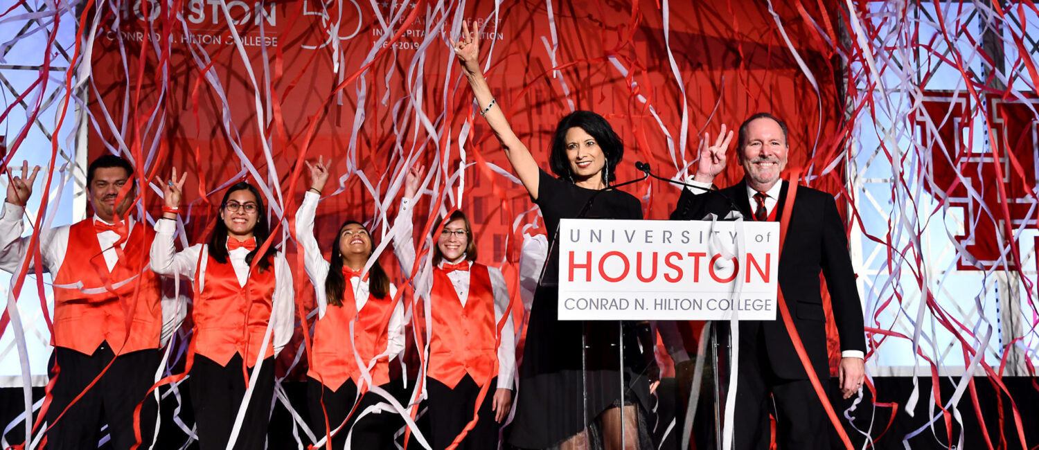 University of Houston chancellor and president Renu Khator knows how to build excitement around UH and how important that is. She is betting on new athletic director Eddie Nuñez bringing excitement and fire too. (Photo by Dave Rossman)