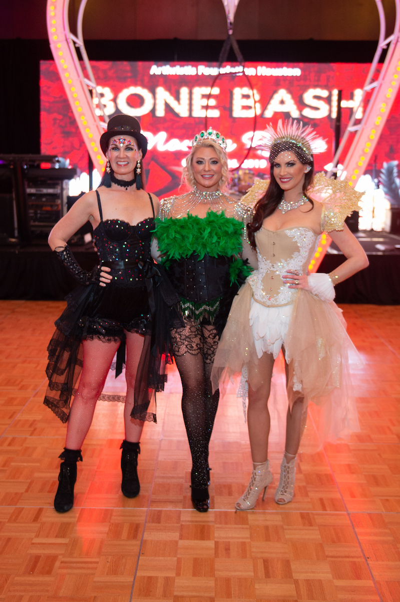 Beth Muecke, Jen Torres, Nicole Lassiter at the Arthritis Foundation Bone Bash