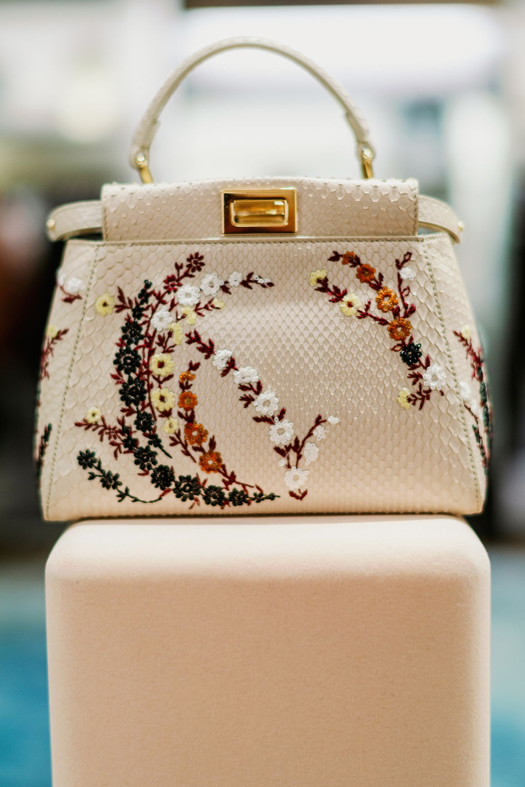 Exquisite details and beautiful exotic skins define Fendi's Peekaboo Collection. (Photo by Joseph West)
