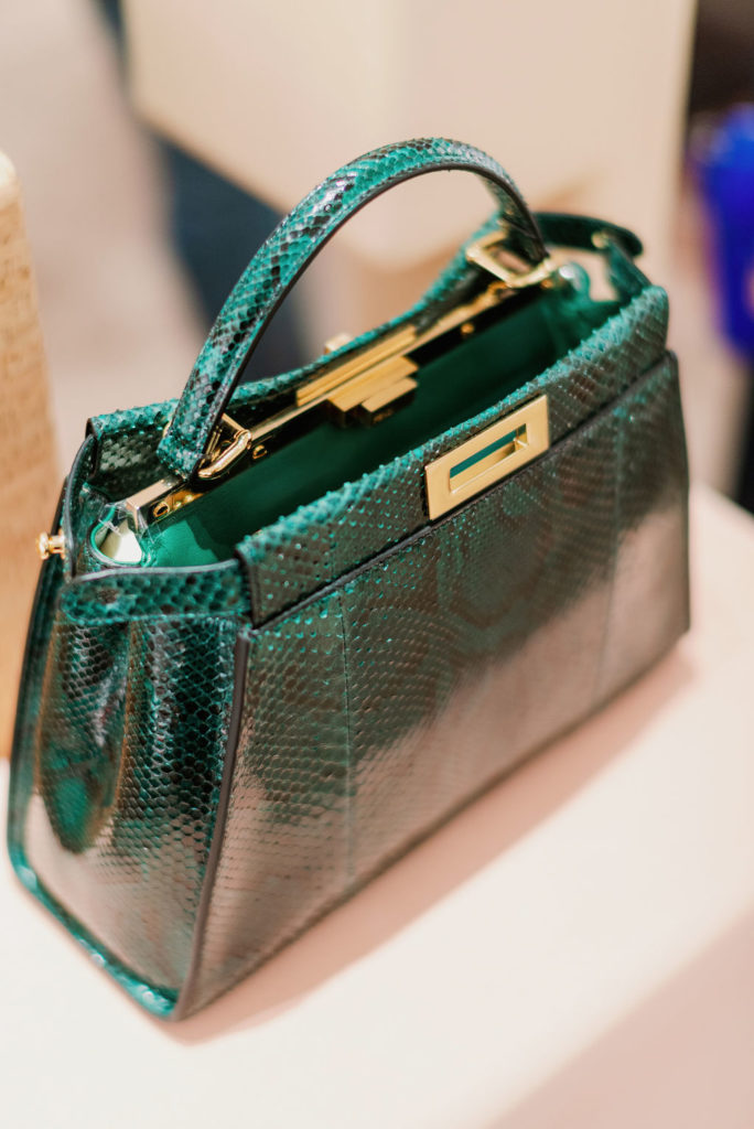 Peekaboo Iconic Essentially green python bag (Photo by Joseph West )