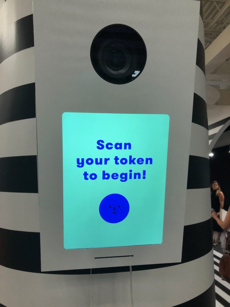 When you check in to Color Factory Houston, you get a plastic token that can be scanned at a photo station in just about every room, allowing for photos to be shot from the ceiling and other advantageous spots and then emailed to an address you provide. (Photo by Clifford Pugh)