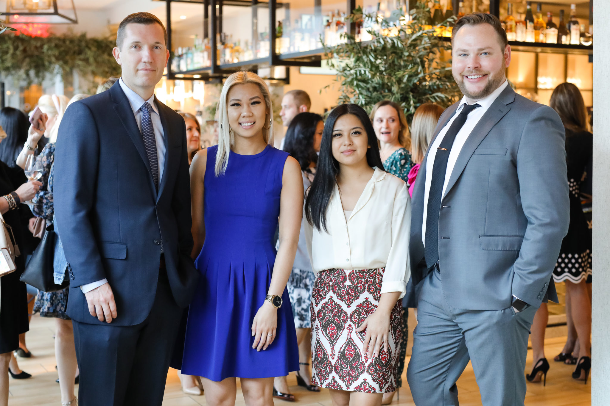 Kurt Webb, Verna Ravago, Christina Tran, Chris Lane at the Galleria Luxe Luncheon (Photo by Johnny Than)