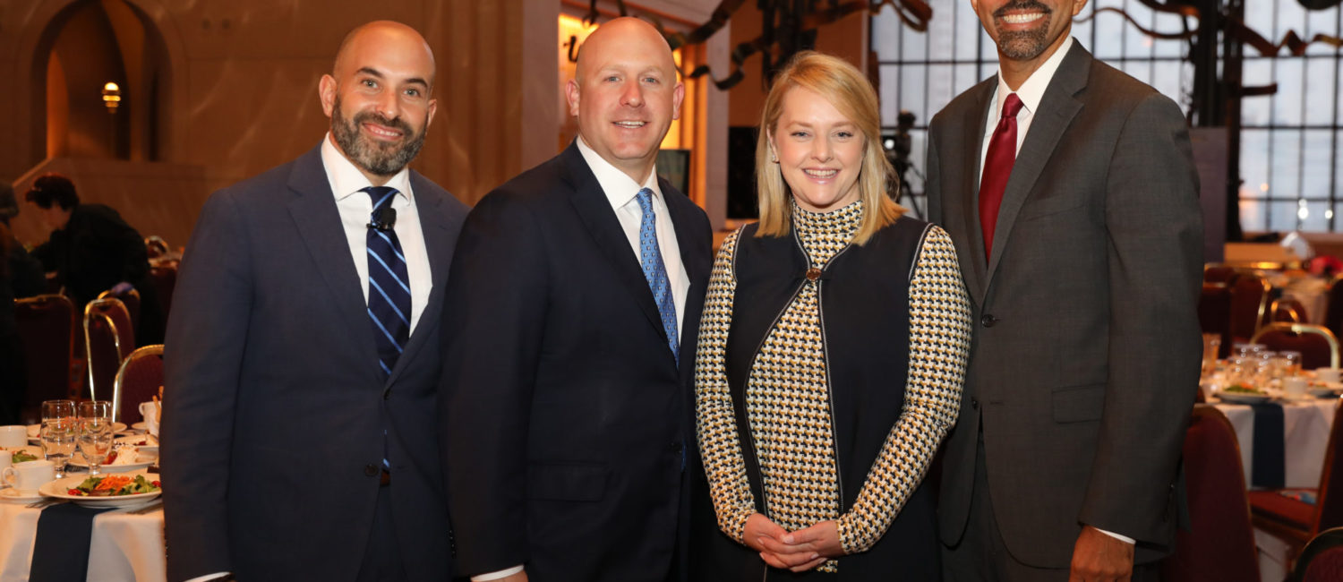 Mark DiBella, Jordan and Emily Mayre, John B. King Jr. (Photo by Priscilla Dickson)