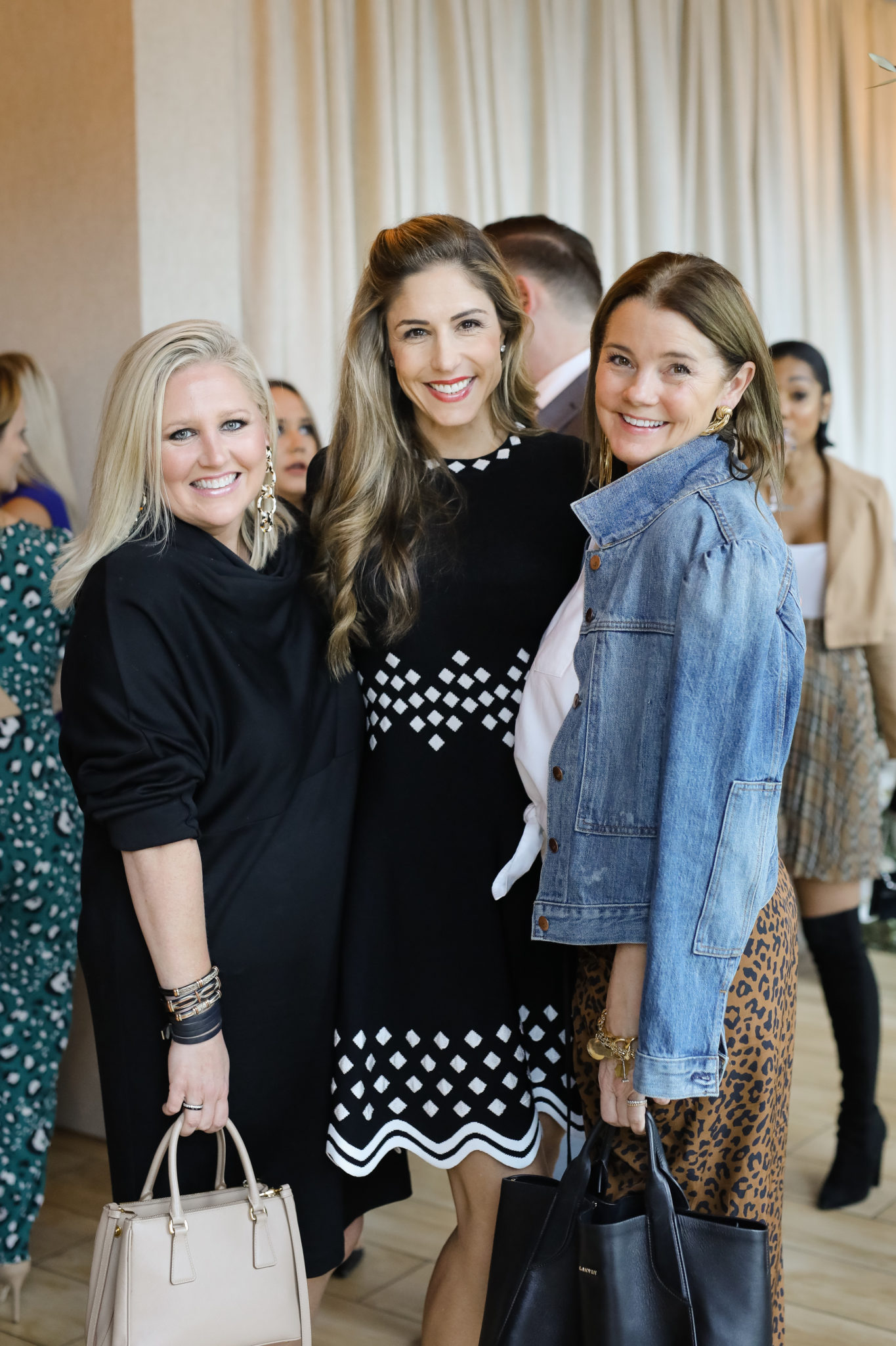 Meredith Chastang, Erika Tousaint, Katherine Phelps at the Galleria Luxe Luncheon (Photo by Johnny Than)