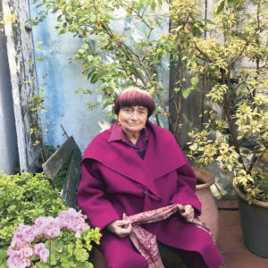 The late Agnés Varda in her autobiographical documentary, “Varda by Agnés,” which shows Sunday, November 17, at the Museum of Fine Arts, Houston, at 1 pm.