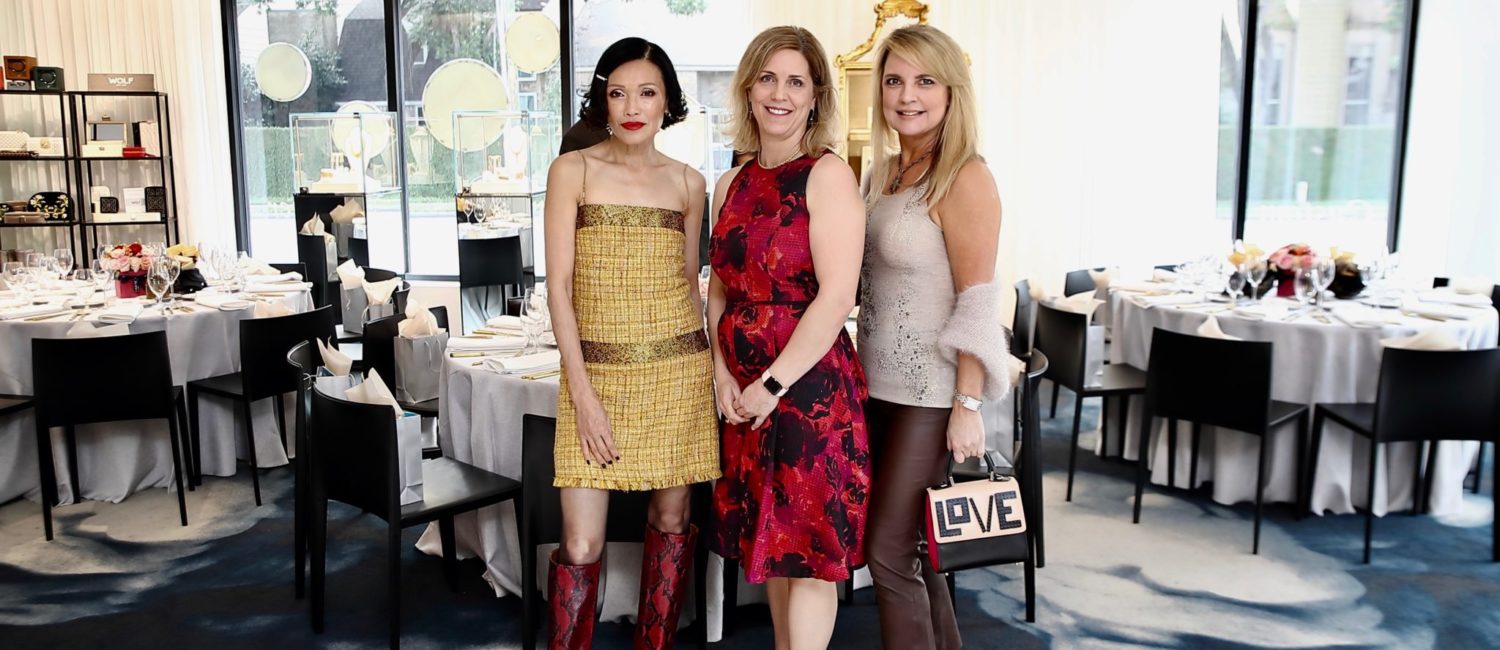 Una Notte kickoff at Tenenbaum Duyen Huynh, Emilee Whitehurst, Melissa Holman Juneau (Photo by Quy Tran)