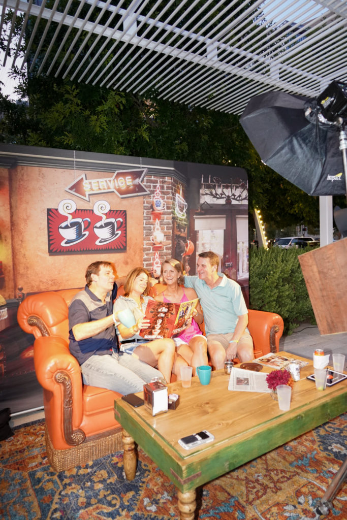 Visitors were encouraged to take a photo on the iconic FRIENDS couch.