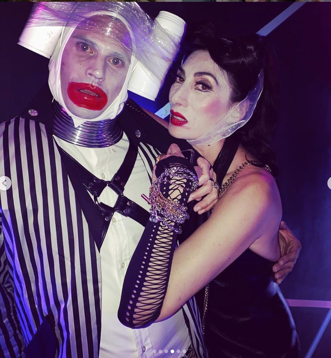 Artist Anh Duong at Allison Sarofim’s 2019 Halloween party