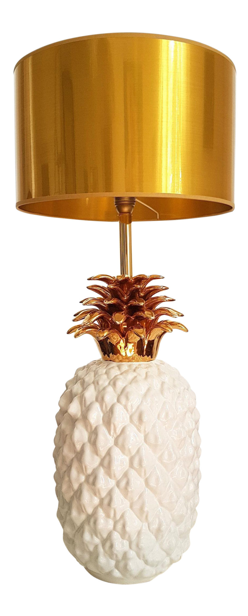 Large mid century modern pineapple ceramic lamp