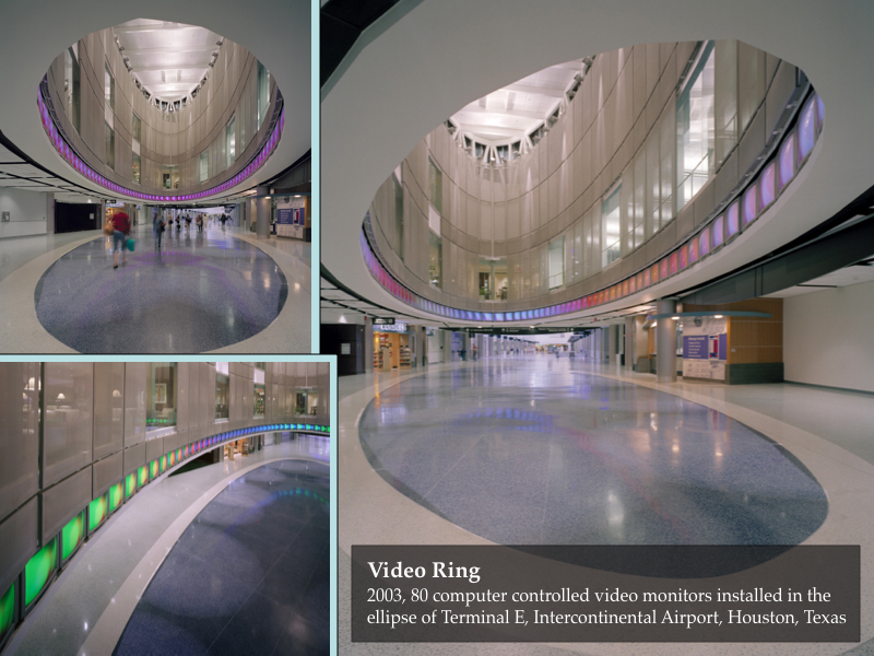 Another Art Guys Bush Intercontinental Airport commission: the 2003 “Video Ring.” (Courtesy The Art Guys)