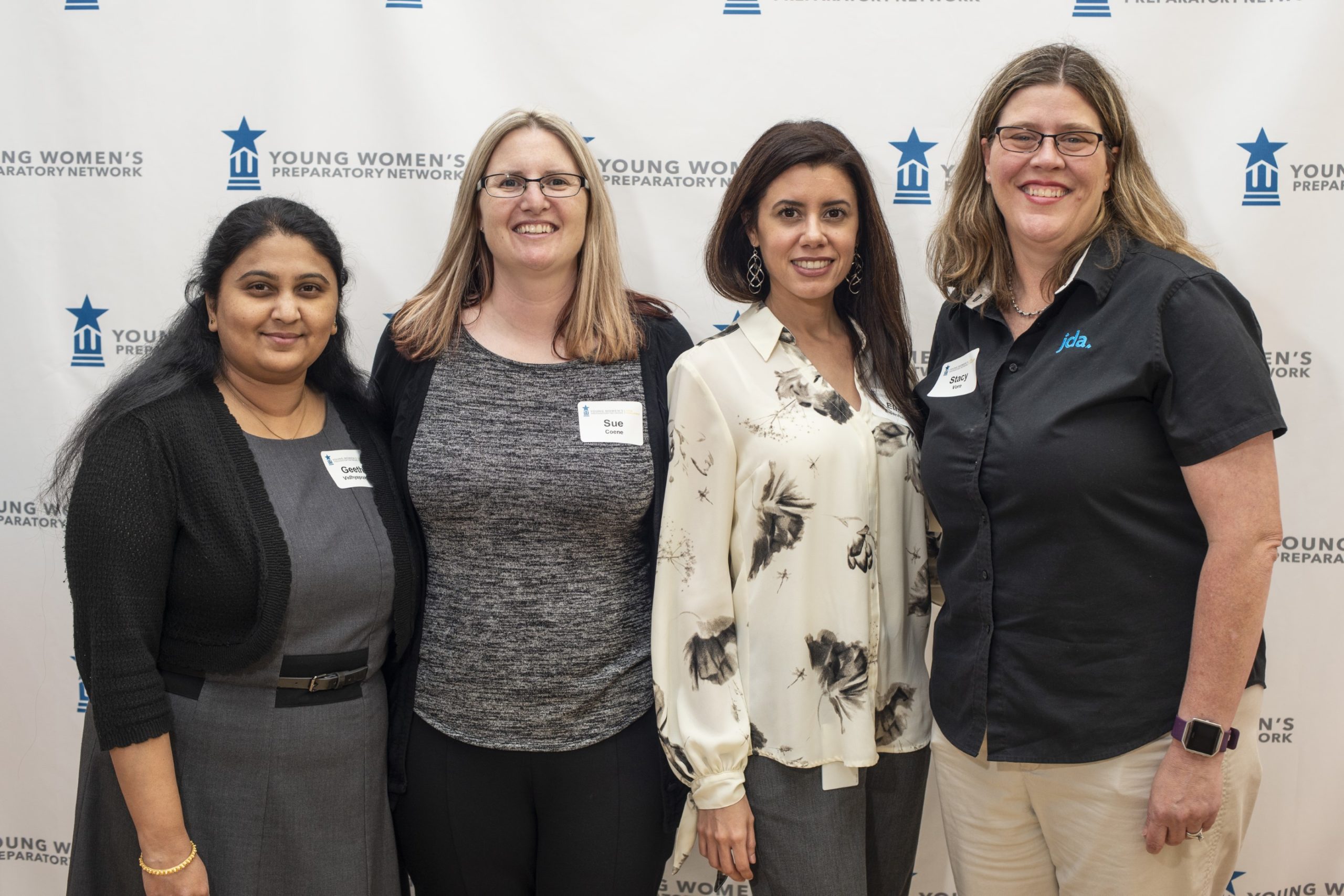 Stacy Vore, Sue Coene, Geetha Vidhyaprakash, and Elisa Eisenhauser with JDA Software