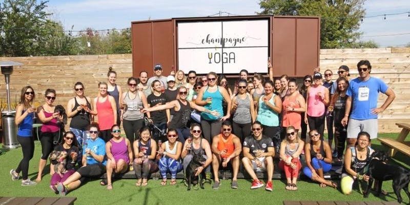 champagne and yoga