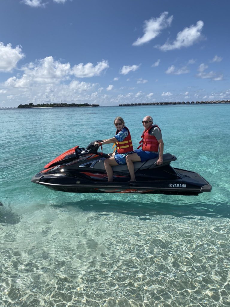 Jet skiing is but one of the many water activities offered