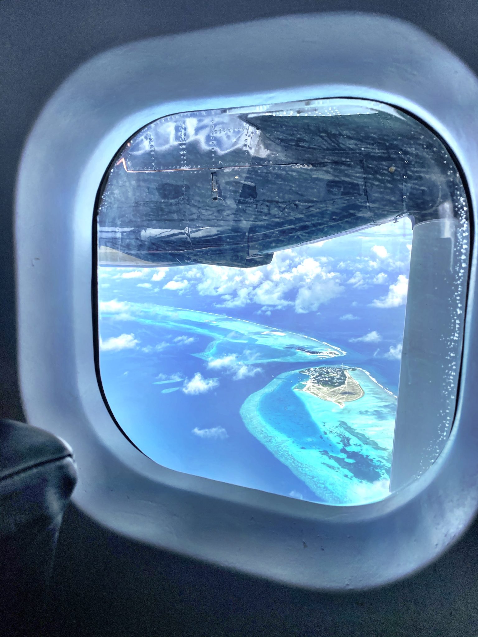 View descending into Male, capital of the Maldives
