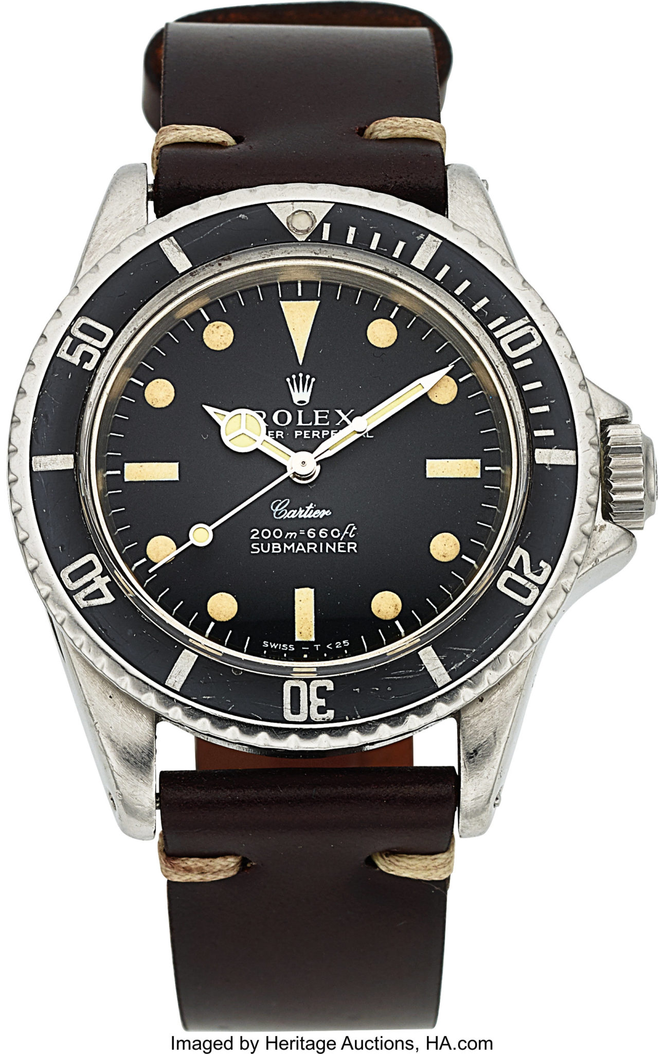 Rare 1967 stainless-steel Rolex Submariner, sold in June by Heritage Auctions.