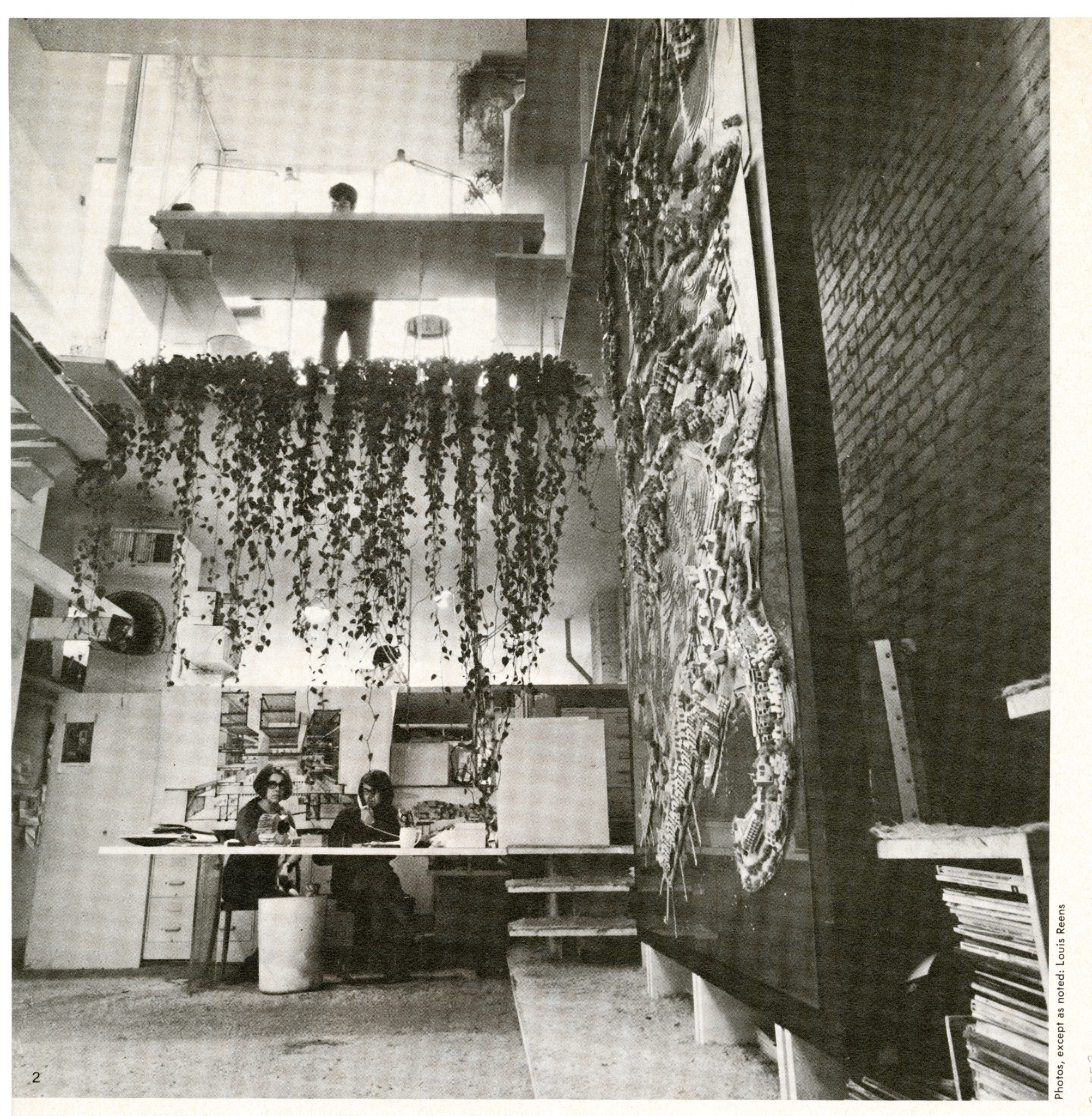 Paul Rudolph’s offices in Manhattan, circa 1965 (Photo by Scott Frances/Otto)