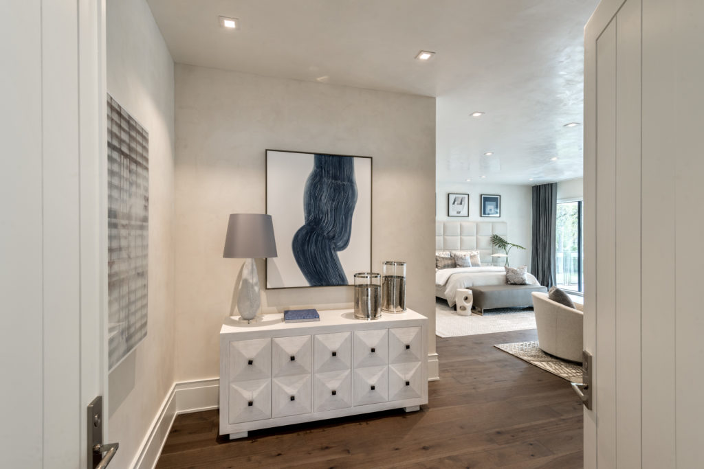 The master bedroom suite was fully furnished at a retail expense of $81,290.  (Photo by Jeff Myers Photography)