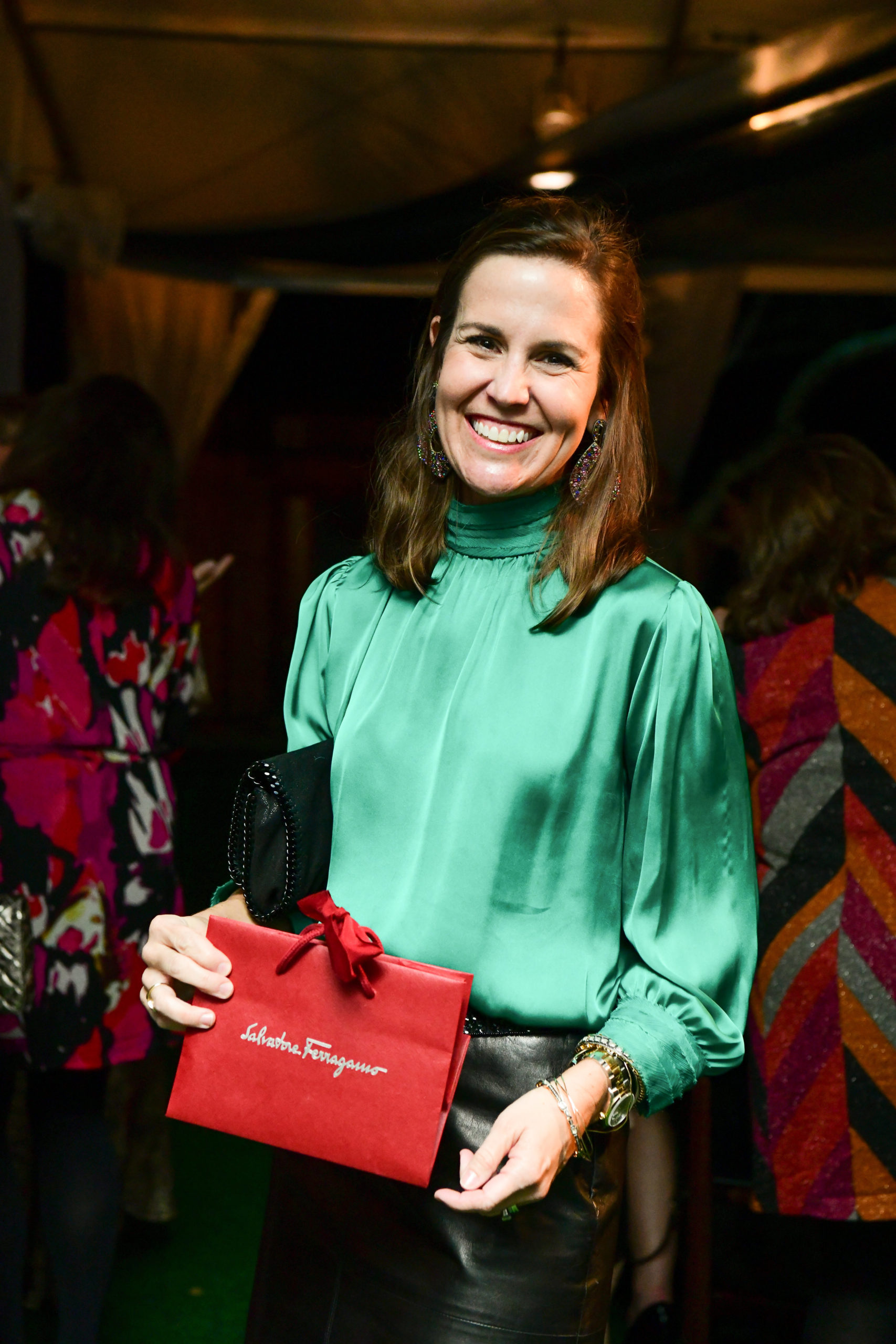 Angela Lee with her prize, a private shopping spree for two at Ferragamo (Photo by Daniel Ortiz)