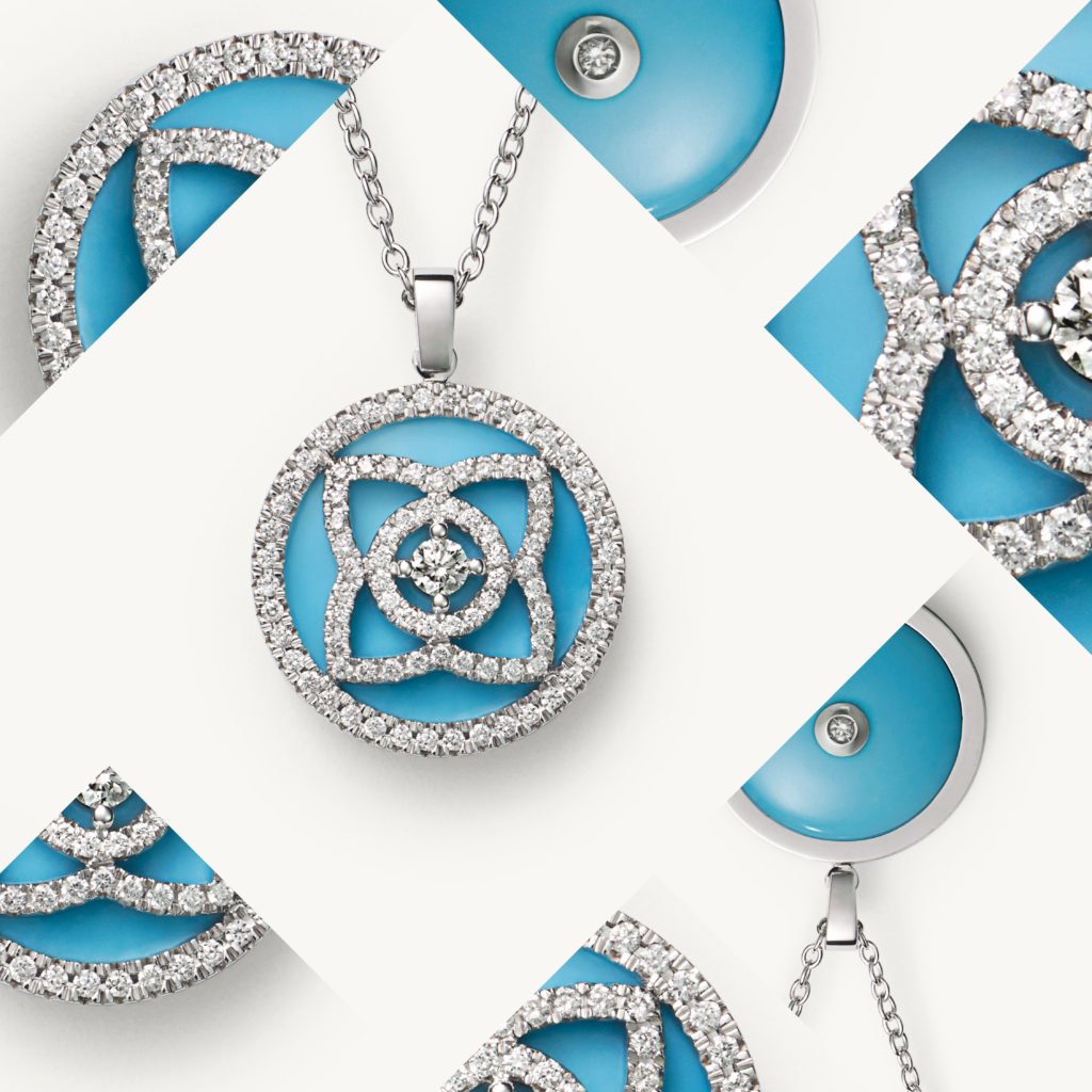 Turquoise is a new backdrop to the Enchanted Lotus Flower Collection.