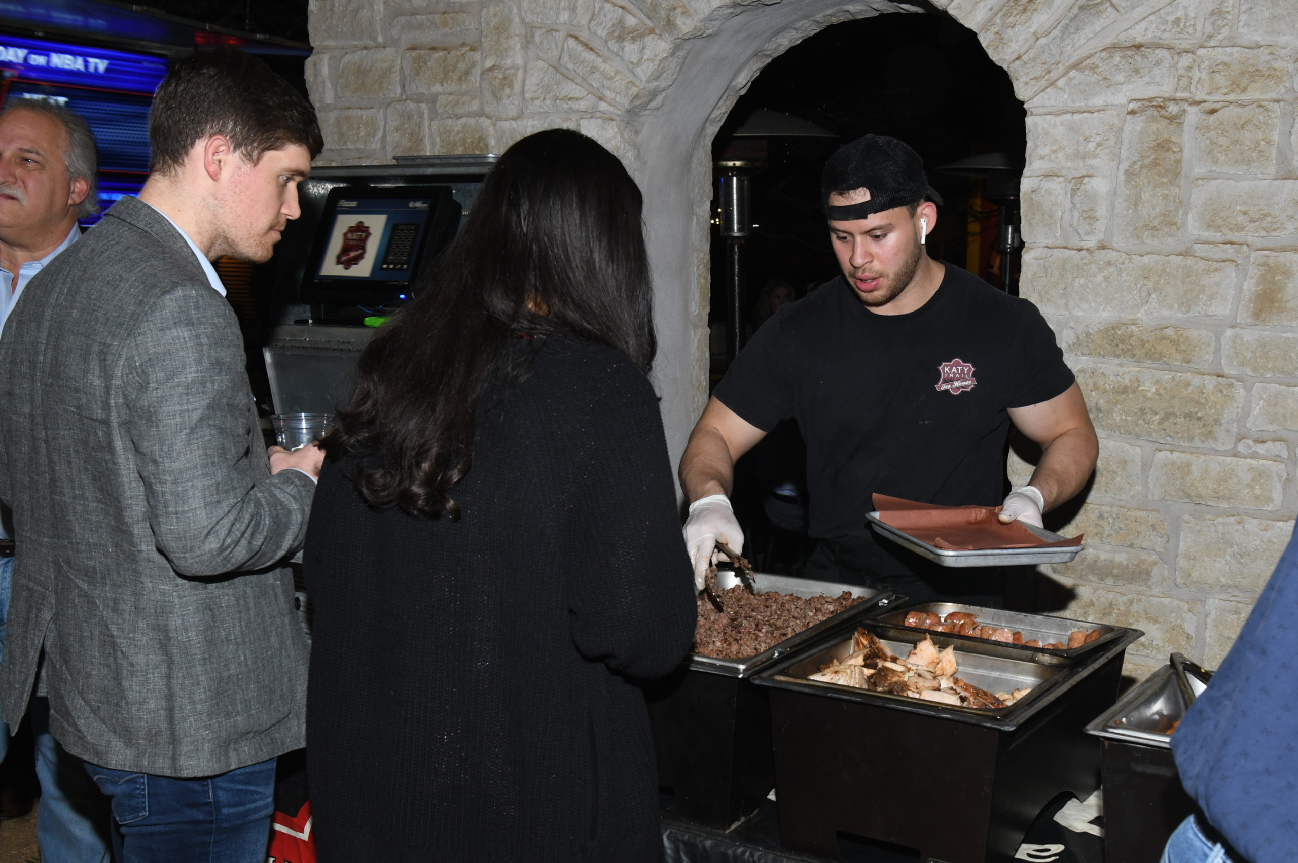 Guests enjoying a delicious buffet
