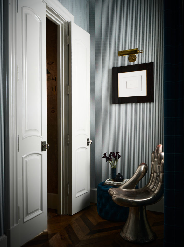 Master bathroom and dressing closet designed by Doniphan Moore. (Photo by Douglas Friedman)