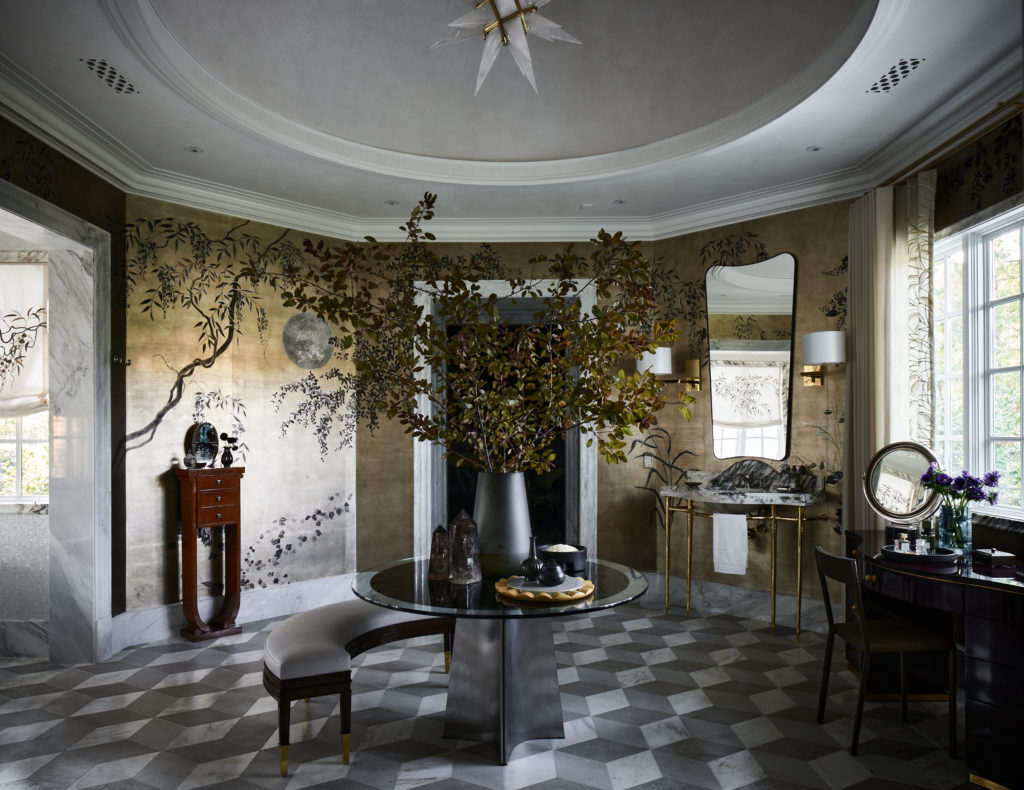 Master bathroom and dressing closet designed by Doniphan Moore. (Photo by Douglas Friedman)