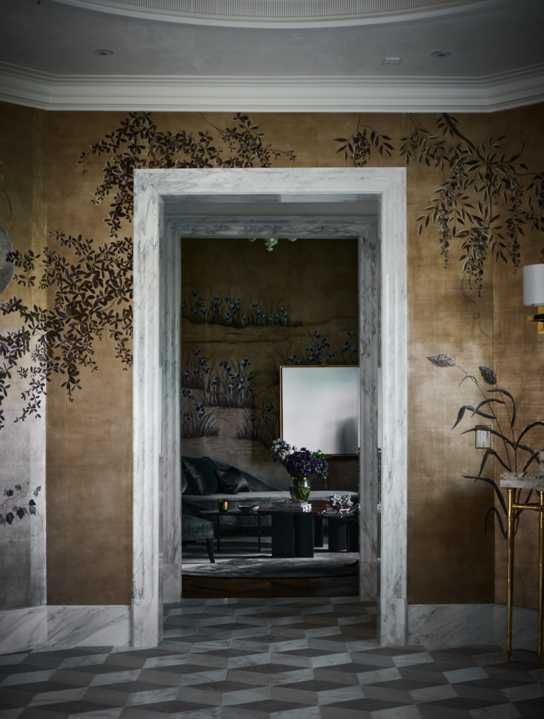 Master bathroom and dressing closet designed by Doniphan Moore. (Photo by Douglas Friedman)