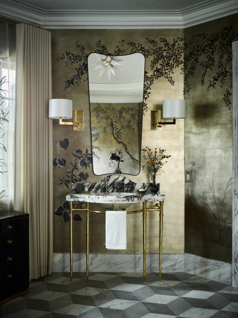 Master bathroom and dressing closet designed by Doniphan Moore. (Photo by Douglas Friedman)