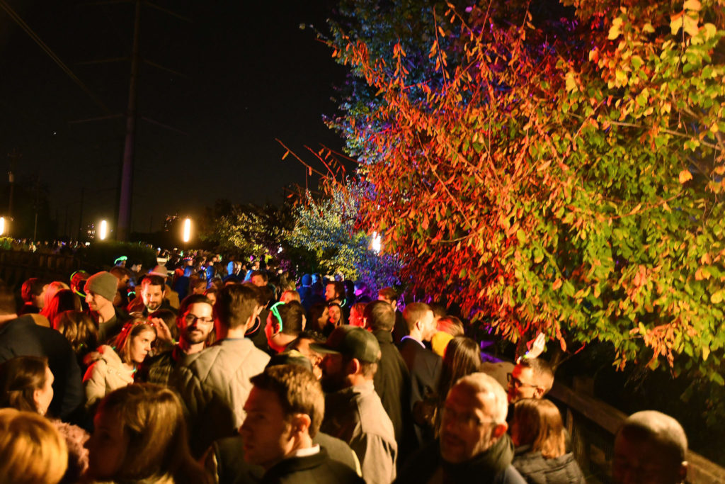 The scene at the Urban Wild Bridge Bash "Glow in the Park" at Memorial Park. (Photo by Dave Rossman)