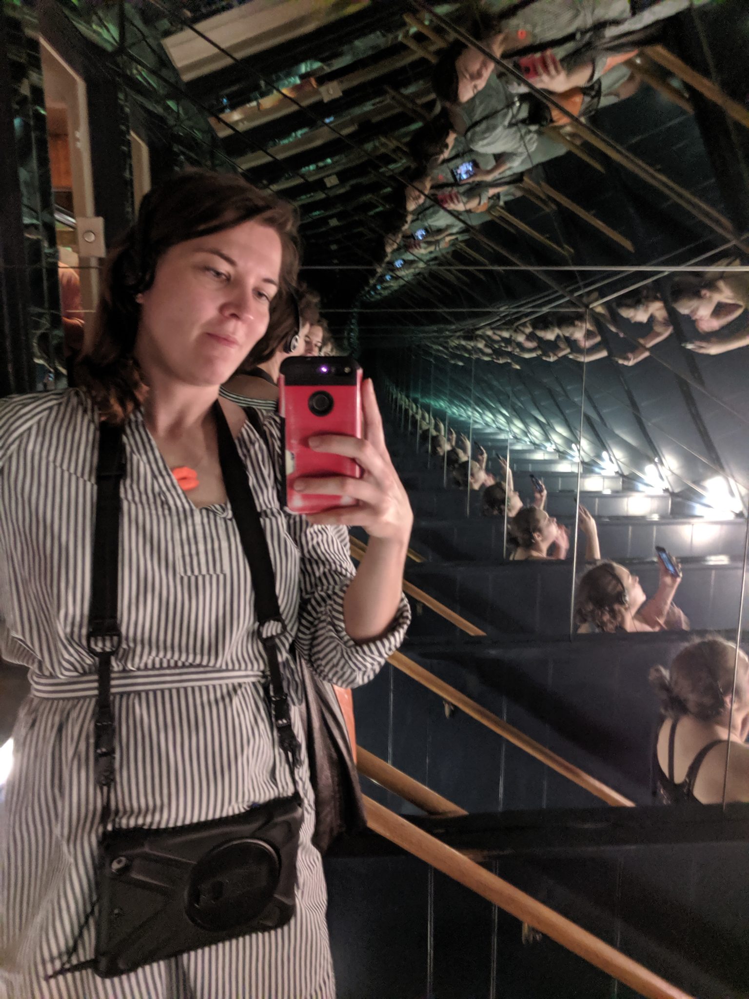 Roesch contemplates Elvis. (Photo by Ariane Roesch and Zak Miano)