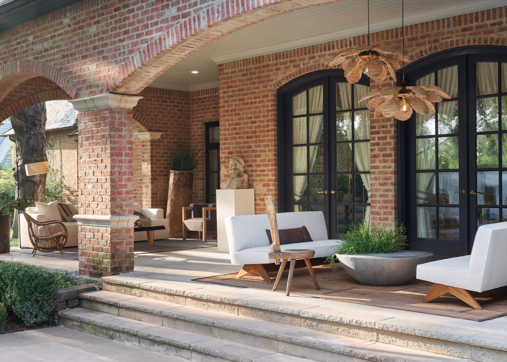 Covered porch designed by Kevin Spearman Design Group.  (Photo by Stephen Karlisch)