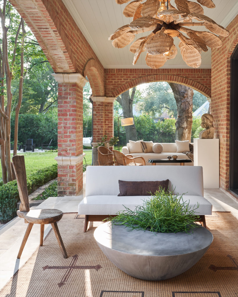 Covered porch designed by Kevin Spearman Design Group.  (Photo by Stephen Karlisch)