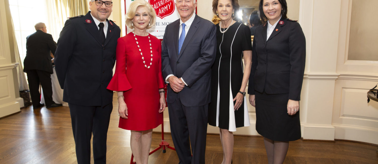 Salvation Army luncheon Major Zach Bell, Ann Bookout, Thurmon and Lilly Andress, Shelley Bell