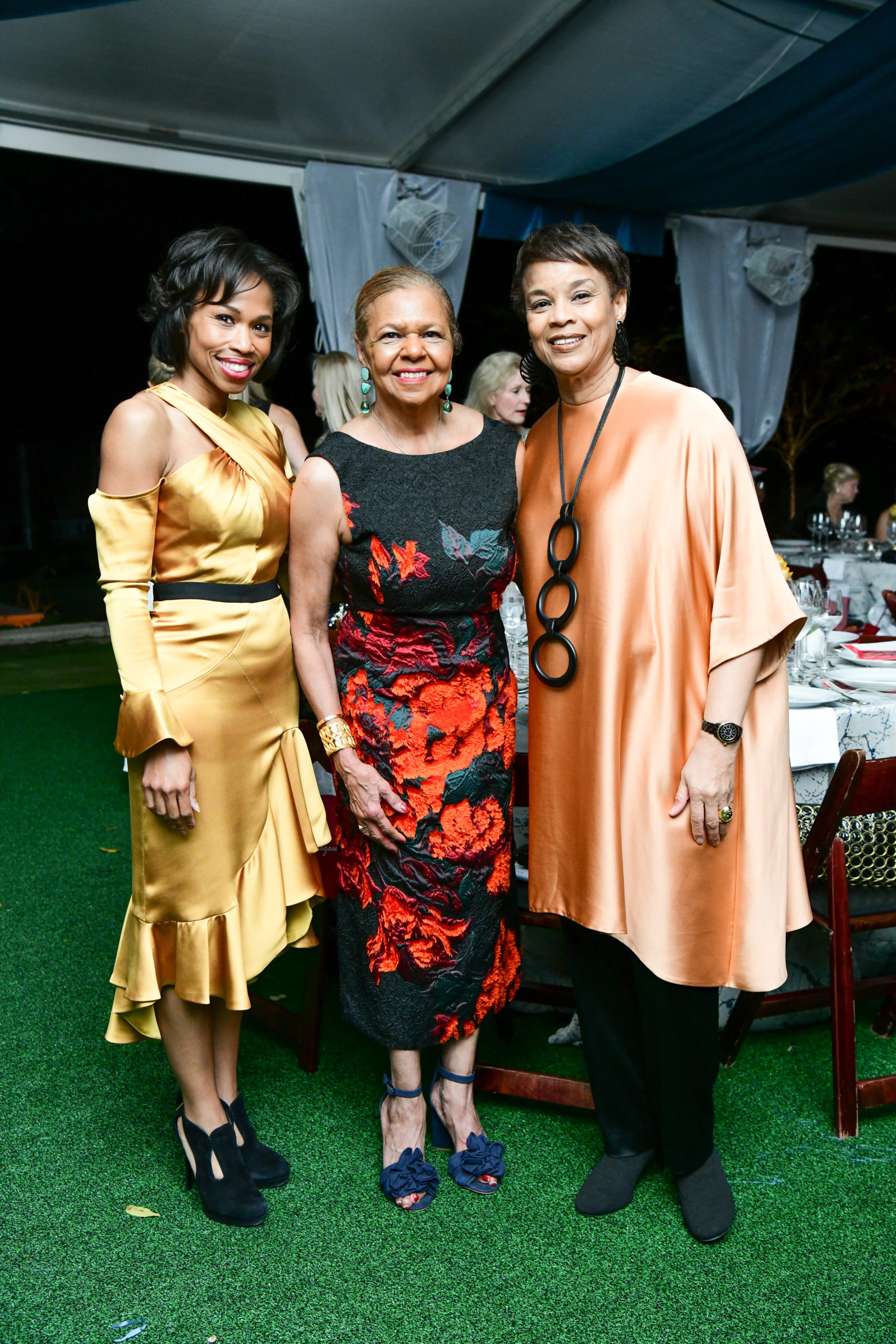 Roslyn Bazzelle Mitchell, co-chair Yvonne Cormier, Eileen Lawal (Photo by Daniel Ortiz)