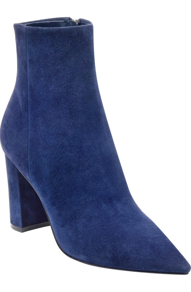 Blue Suede Shoes 
Ulani Pointy Toe Bootie by Marc Fisher LTD - $188.95
Nordstrom.com 