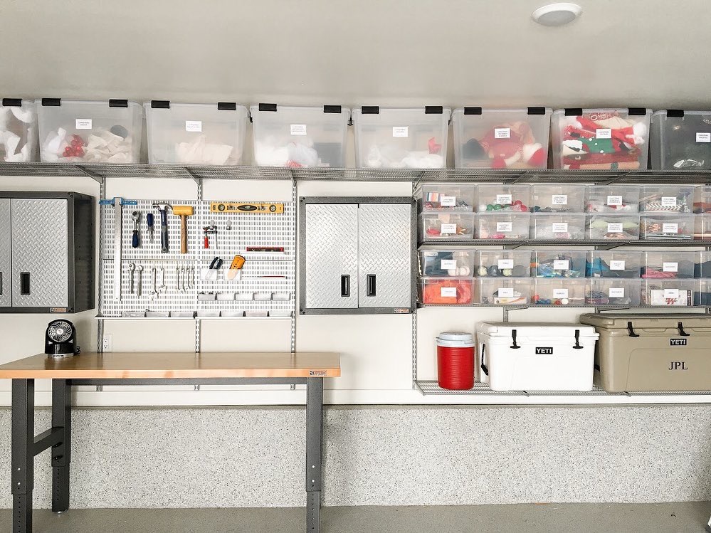A re-organized garage by The Organized Nest.