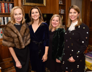 Alice Mosing, Donatella Benckenstein, Jennifer Hazelton and Claudia Kreisle at the “A Celebration of Reading 2020 Author Announcement and Holiday Party” at the home of Susan Sarofim Thursday Dec. 12, 2019.(Dave Rossman photo) (Photo by Dave Rossman)