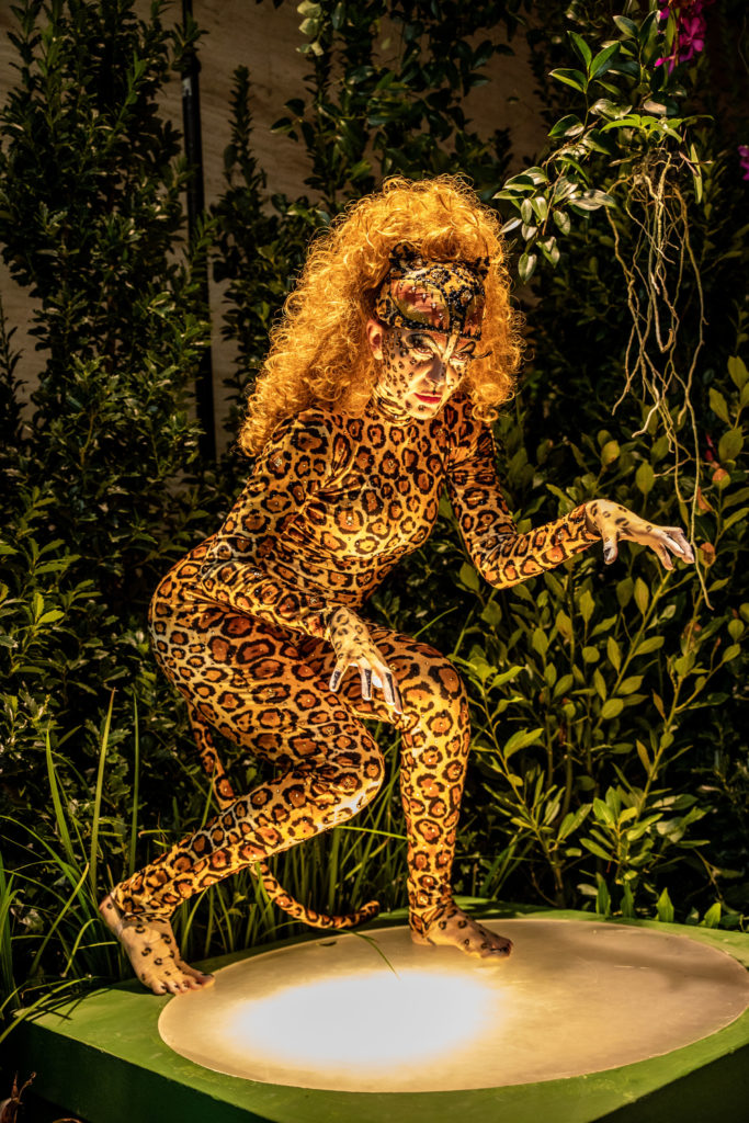 The evening for Crystal Charity Ball begins at the door with fanciful dancers. (Photo by Images courtesy of Dana Driensky and Haynsworth Photography)