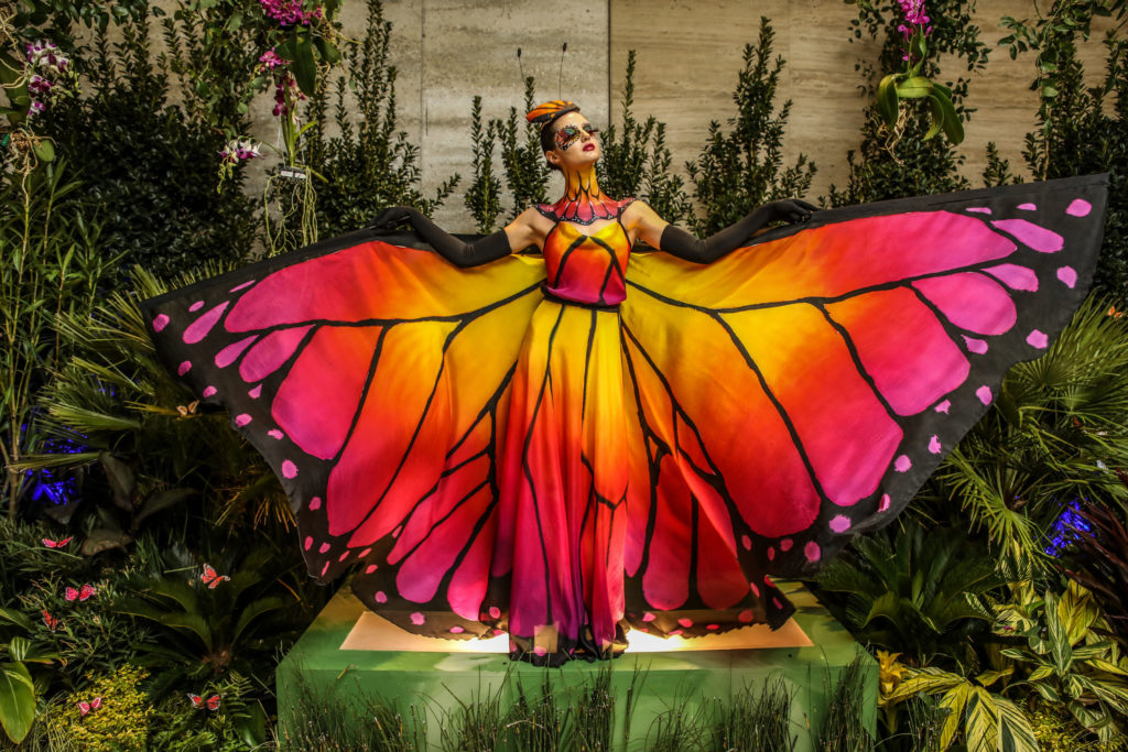 The evening for Crystal Charity Ball begins at the door with fanciful dancers. (Photo by Images courtesy of Dana Driensky and Haynsworth Photography)