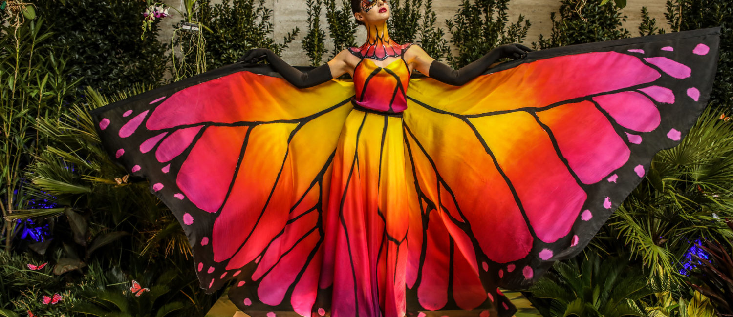 The evening for Crystal Charity Ball begins at the door with fanciful dancers. (Photo by Images courtesy of Dana Driensky and Haynsworth Photography)