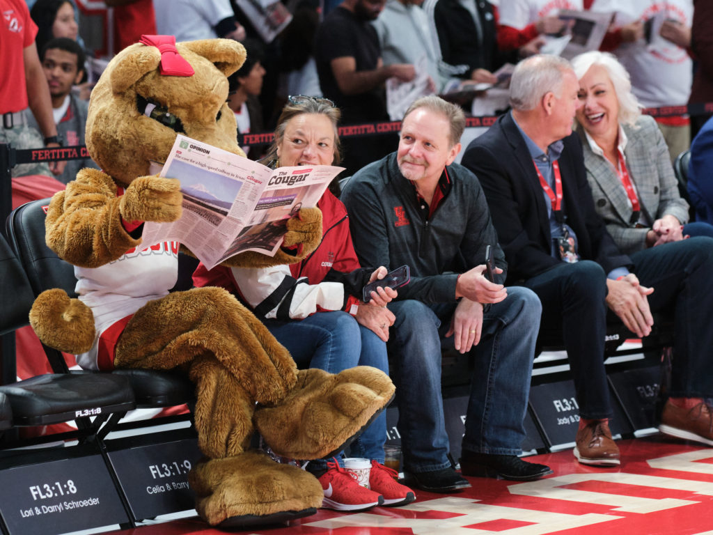 Sometimes even a Coog needs to take a break and chill.  (Photo by F. Carter Smith)