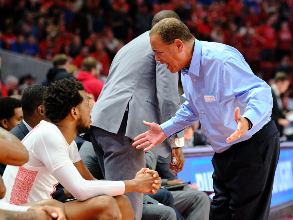 Houston coach Kelvin Sampson knows his team will be much better by the end of the season. (Photo by F. Carter Smith)