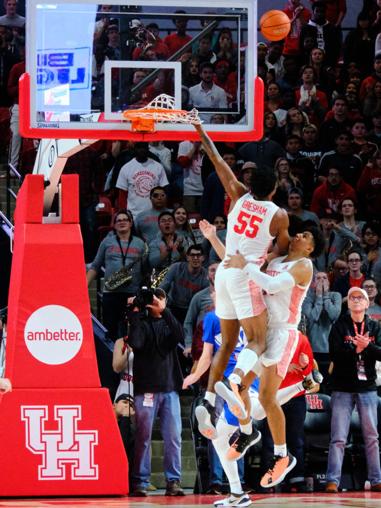 Brison Greshman is part of the big man rotation at UH. (Photo by F. Carter Smith)