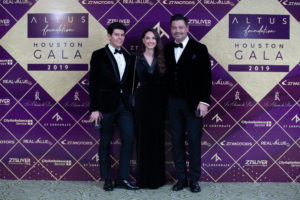 Altus Foundation gala Darwin Benavides, Parinaz Elahi and Alex Mack (Photo by Composure Studio, Versa Creative)
