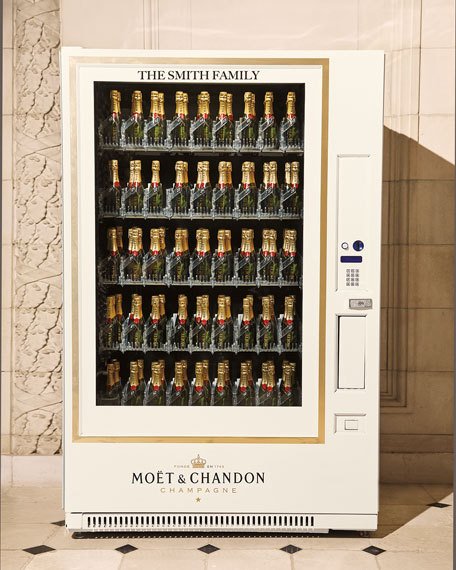 If technology were more advanced at the time of the songs creation, this champagne vending machine would inevitably be added. 