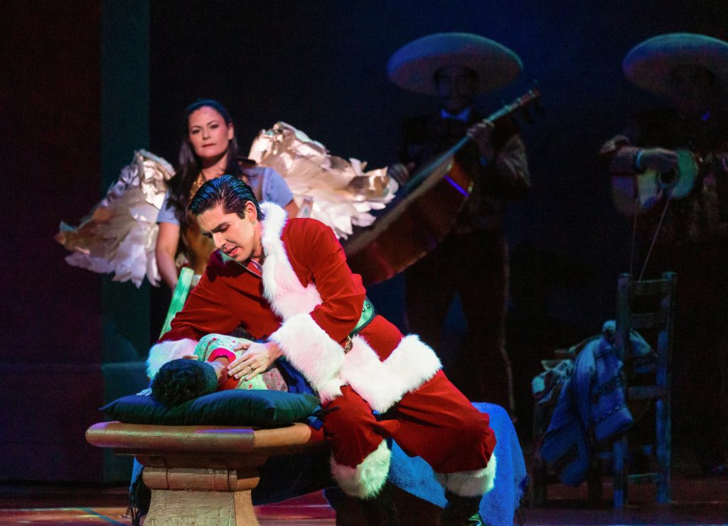 Cecilia Duarte as Renta, Daniel Noyola as Laurentino, and Xedrick Jabier as their son Rafael. (Photo by Lynn Lane)