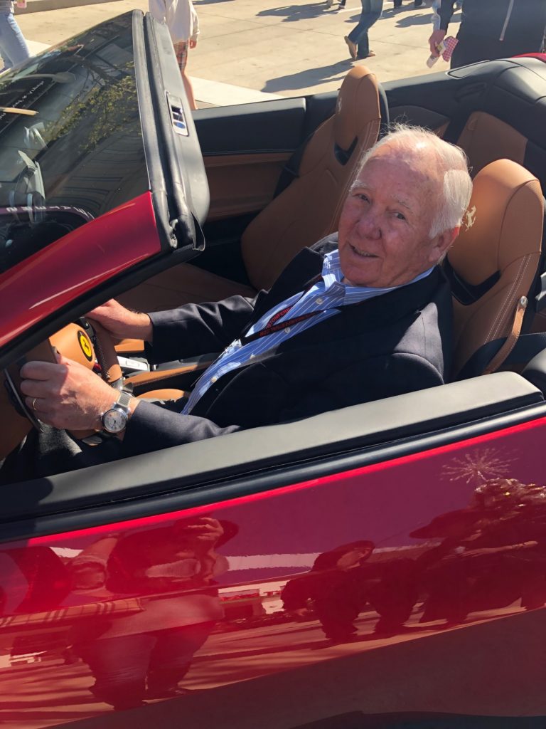 Julian Fertitta tries Giorgio Borlenghi's Portofino on for size (Photo by Shelby Hodge)