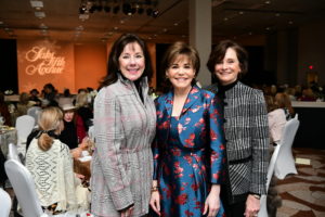 Elizabeth Stein, Hallie Vanderhider, Bobbie Nau at the Saks Fifth Avenue fashion show and luncheon (Photo by Daniel Ortiz)