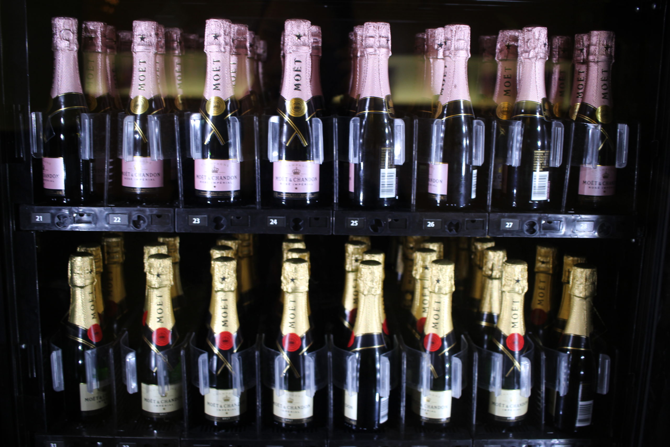 Champagne vending machines make quite an impression.