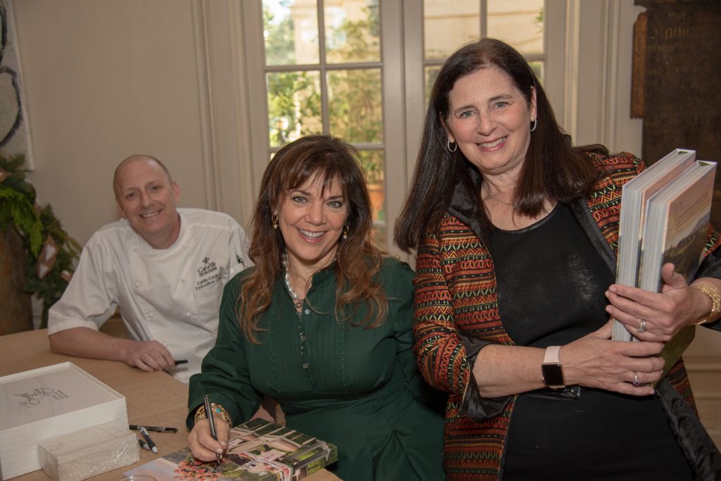 Cal-a-Vie chef Curtis Cooke, Cal-a-Vie owner and cookbook author Terri Havens, cookbook editor Roni Atnipp (Photo by Janet Buller)